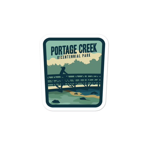 Portage Creek Bicentennial Park (Portage, Michigan) Vinyl Sticker