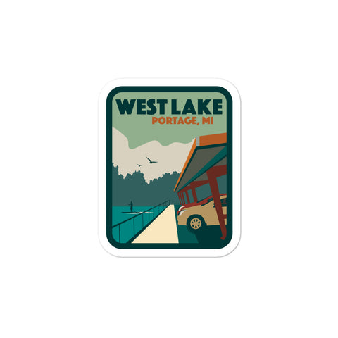 West Lake (Portage,Michigan) Vinyl Sticker