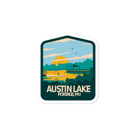 Austin Lake (Portage, Michigan) Vinyl Sticker