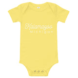 Kalamazoo Cursive Baby Onesie