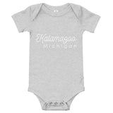 Kalamazoo Cursive Baby Onesie