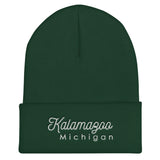 Kalamazoo Cursive Cuffed Beanie