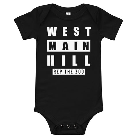 West Main Hill REP THE ZOO Baby Onesie