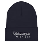 Kalamazoo Cursive Cuffed Beanie