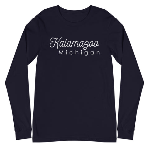 Kalamazoo Cursive Long-sleeved T-Shirt