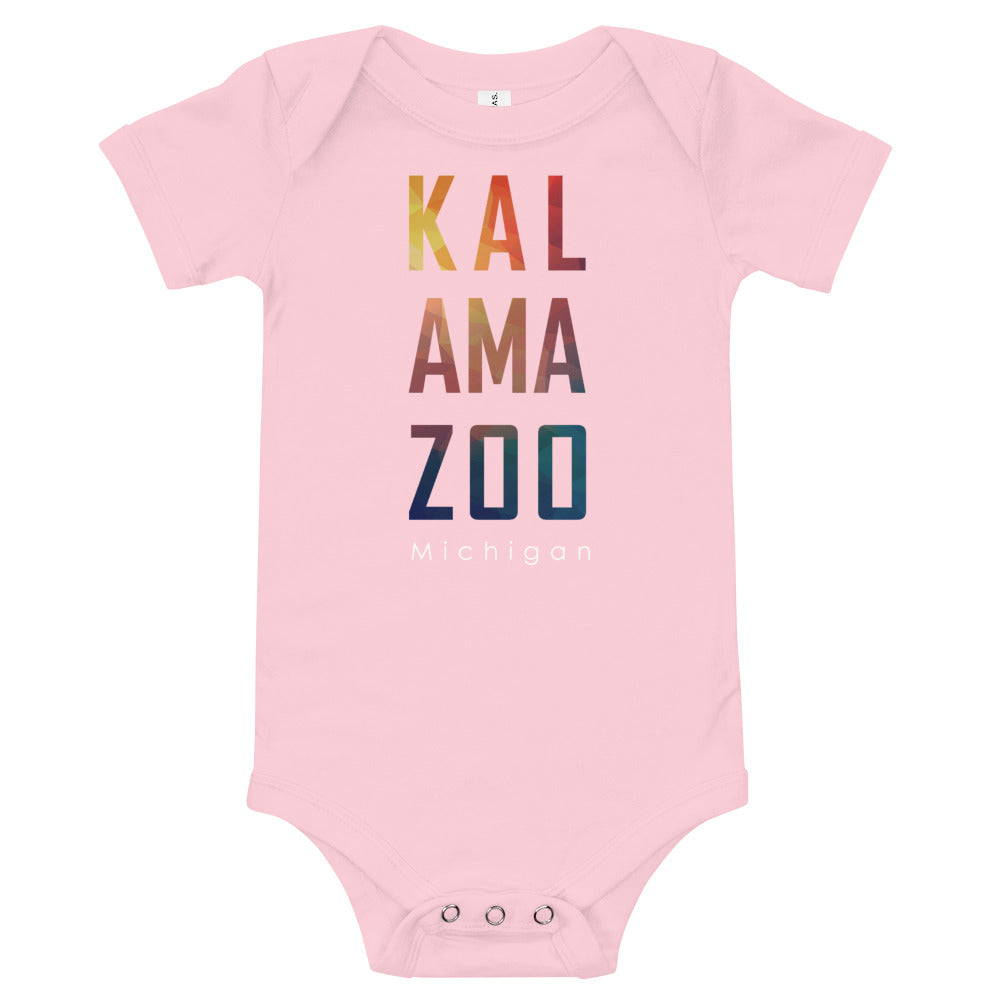 Kalamazoo Cursive Baby Onesie – Promise Land Essentials