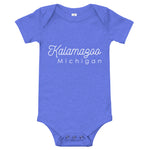 Kalamazoo Cursive Baby Onesie